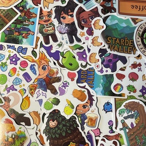 Stardew Valley Stickers | RANDOM Pack of 6 | Mystery Pack | Waterproof | Glossy