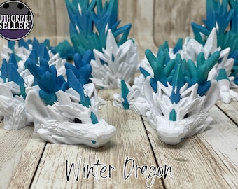 Dragón de invierno / Dragón de hielo / Impresión 3D / Figura / Juguete articulado / Idea de regalo
