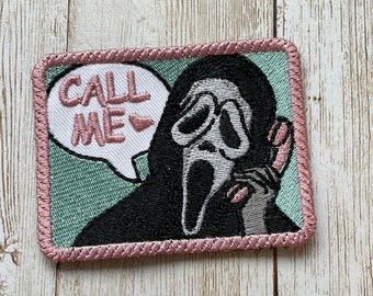 Call Me | Funny | Horror | Iron-On Patch | Sew-On Patch | Embroidery Patch