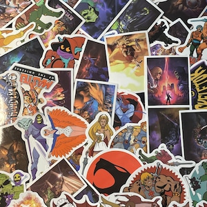 80's Cartoon Stickers | He-Man | Thundercats | She-Ra | Mystery Pack | RANDOM Pack of 6 | Waterproof | Glossy
