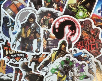 Mortal Kombat Stickers | RANDOM Pack of 6 | Mystery Pack | Waterproof | Glossy