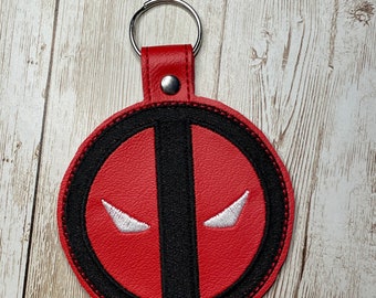 Deadpool Keychain | Embroidered | Vinyl | Superhero | Comic | X-Men | Marvel