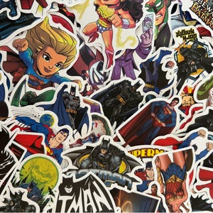 DC Comic Sticker Pack: Superman, Batman, RANDOM Pack of 6 Mystery Stickers.