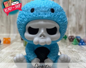 Chompy, el Skubbie: Un dije de calavera chibi para tu bolso, coche, cartera o llavero. Listo para enviar.