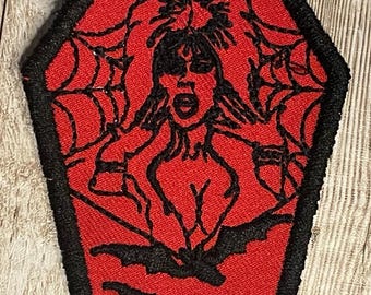 Elvira Mistress of the Dark, Iron-On or Sew-On, Embroidery