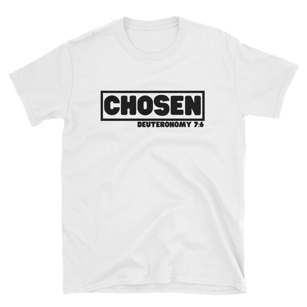 Image of Chosen Fringed Short Sleeve T-Shirt With Fringes Hebrew Israelite Clothing 12 Tribes Garment
