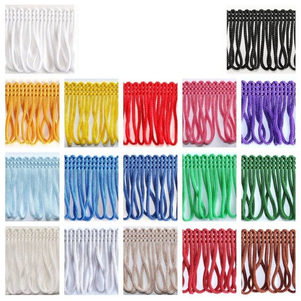 30mm Loop Fringe Trim Dress Trimming Sewing Crafts Haberdashery Fringing