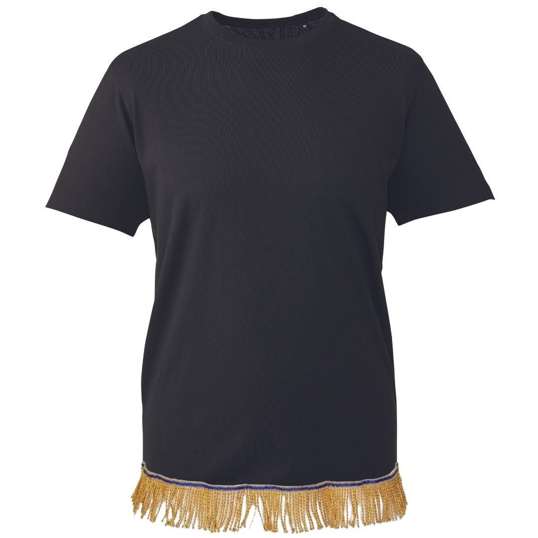 Hebrew Israelite Shirt w/ Premium Gold Fringes (Royal Blue)