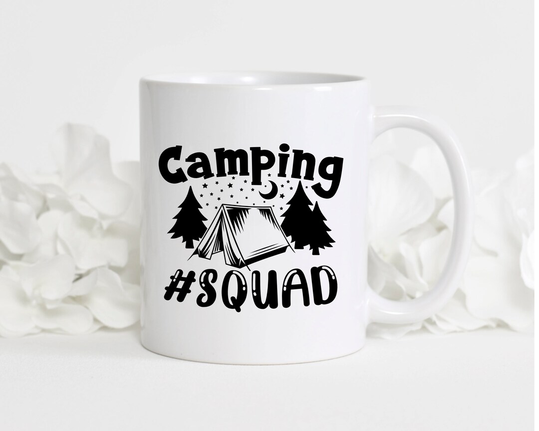 Camp Squad Mugpersonalised Mugcamping Mug Etsy