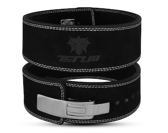 Poids Power Lifting Leather Lever Pro Belt Gym Training Powerlifting Noir 10 mm