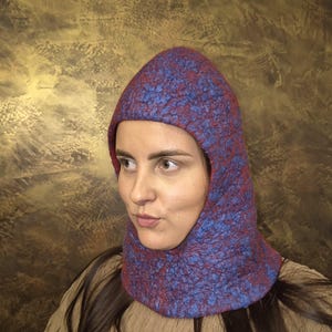 Arming Medieval Cap, Middle Ages Hat, Woolen Viking Hat, Reenactment, LARP, Felted Helmel or Mail Coif