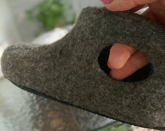 Valenki, Ethical shoes, Felted slippers, Womens slippers, Felt slippers, Organic slippers, Chaussous femme, Etnical slippers, size 6.5US