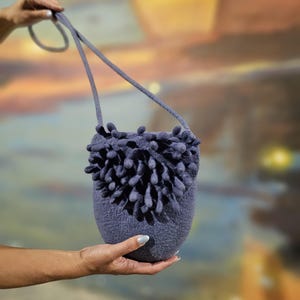 Art deco purse, Unique purse, Evening purse, Felt handbag, Art handbag, Relax bag, Crossbody purse, Hand-felted designer bag