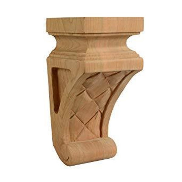 BingLTD - 6 Inch Solid Cherry Corbel Bracket - 1 PC (C59S-CHER-UNF)