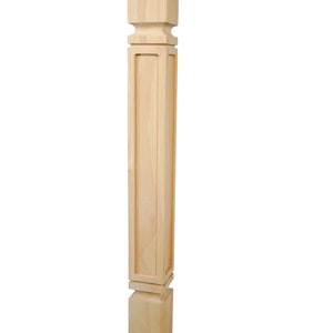 BingLTD - 36 Inch x 3 1/2 Inch Unfinished Hardwood Island Table Leg Post (K22350-FW)