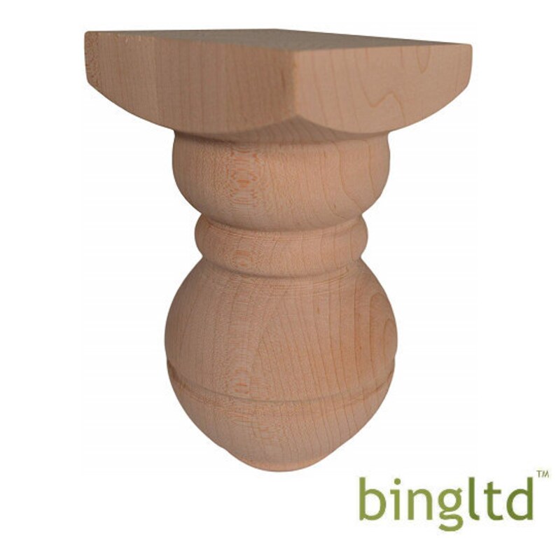 Bingltd 5 Unfinished Profile Maple Sofa Legs Bun Feet Etsy