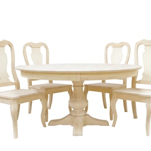 BingLTD - 30&quot; Tall Taylor Round Dining Table Set for Kitchen, Dining Room with 4 Built Chairs