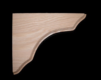 BingLTD - 8 1/4 Inch Oak Shelf Support (BRK825-OAK-UNF)