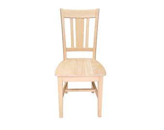 Unfinished oak 2025 chairs