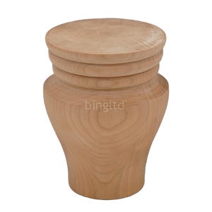 BingLTD - 4 1/2&quot; Unfinished Profile Cherry Sofa Legs, Bun Feet - Set of 4 (BF5231-CHER-UNF)