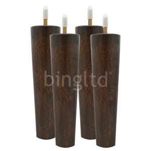 BingLTD 7 1/2&quot; Mid Century Dark Walnut Hardwood Sofa Legs - Set of 4 (EMMA LEG-202)