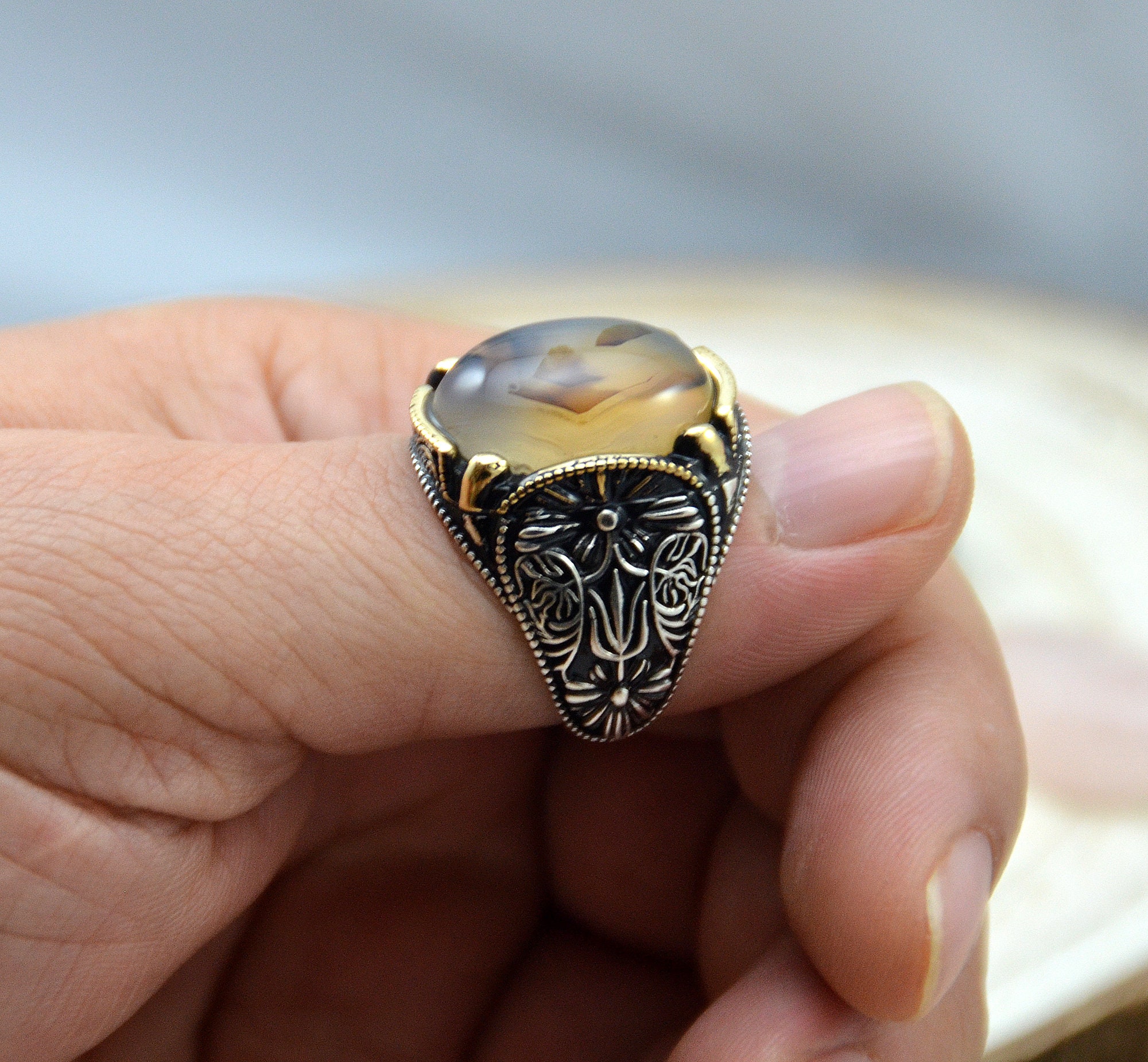 Türkische handgefertigte osmanischen Stil 925k Silber | Etsy