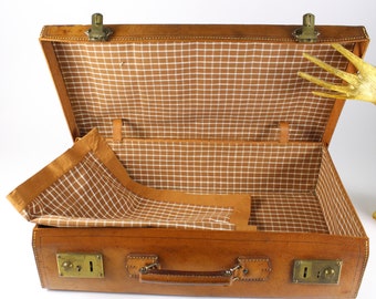 Vintage Leather Picnic Suitcase