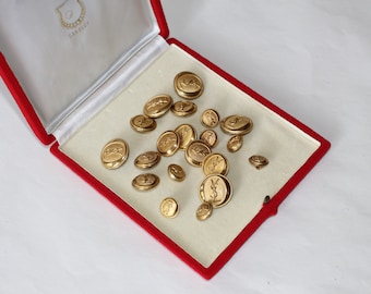 YVES SAINT LAURENT Vintage Gold Button Logo Price for 1 Button