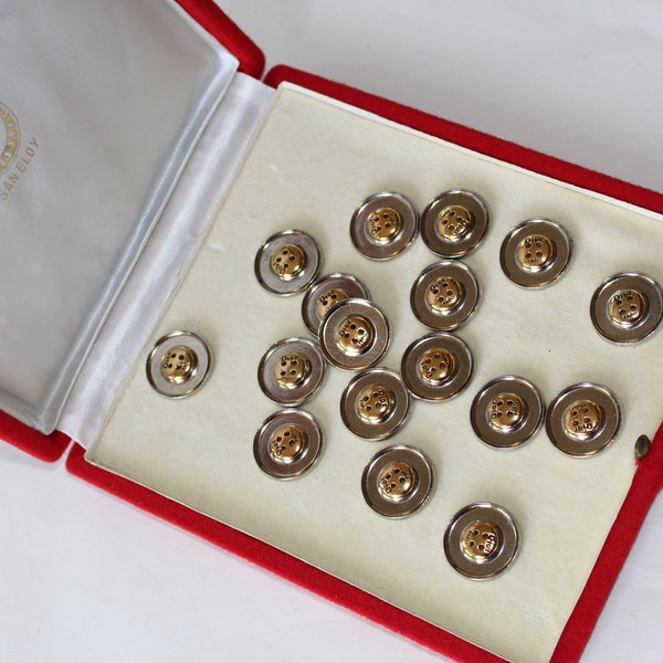 DIOR Vintage Silver and Gold Button Logo Price for 1 Button