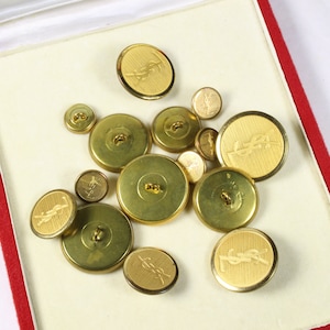 YVES SAINT LAURENT Vintage Gold Button Logo Price for 1 Button image 2