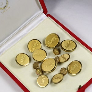 YVES SAINT LAURENT Vintage Gold Button Logo Price for 1 Button image 1