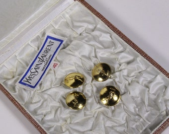 YVES SAINT LAURENT Vintage Gold Button Logo Price for 1 Button