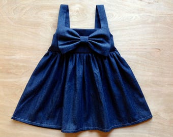infant girl denim dress