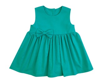 teal dress for baby girl