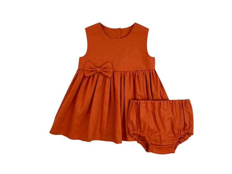 Orange Toddler Dress Fall Baby Clothes Girls Dresses Etsy