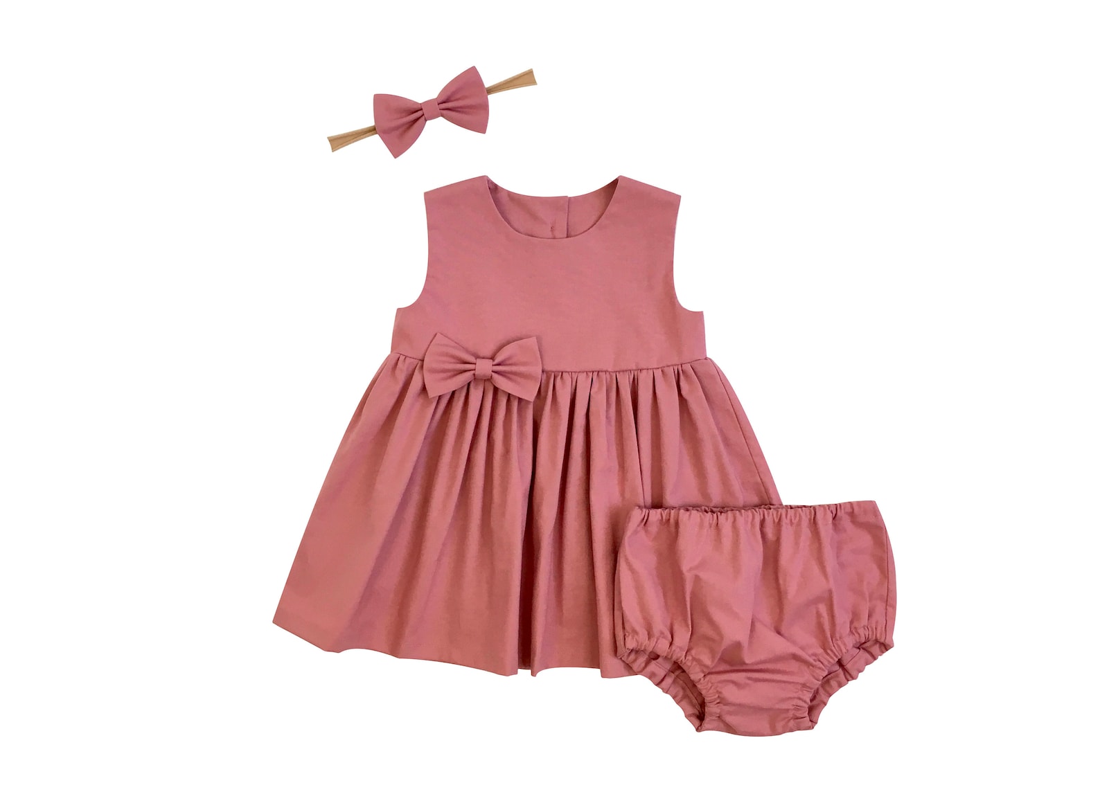 Dusty rose baby dress toddler dress blush pink girls dress Etsy