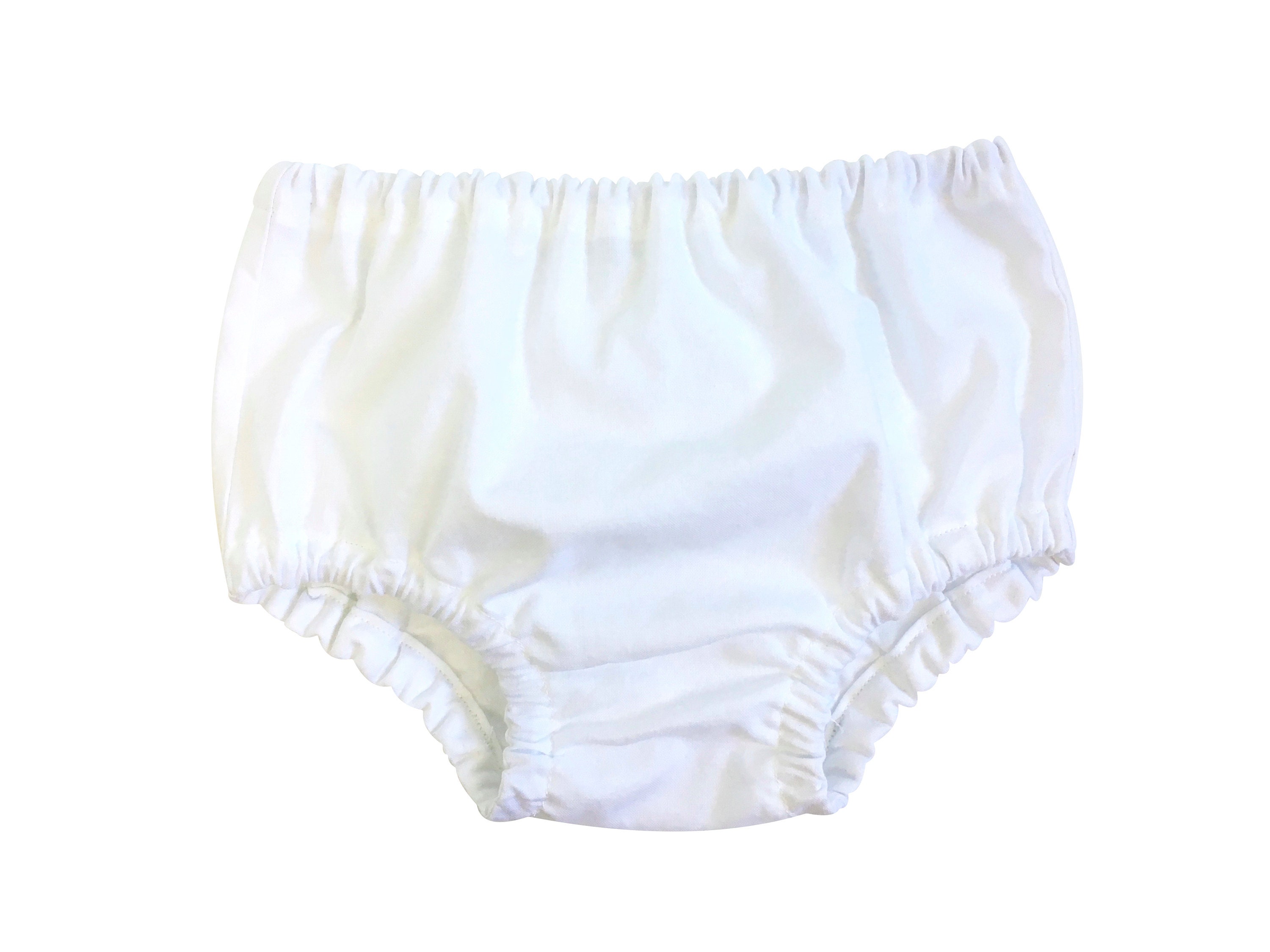 Unisex Baby White Diaper Cover Nappy Opens Flat 4 Preemie and Newborn Sizes 