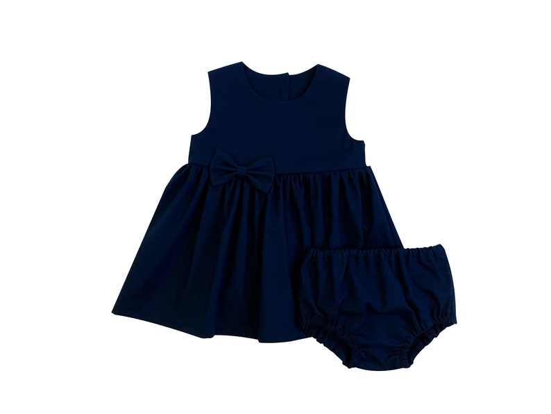 Navy Dress Navy Flower Girl Navy Toddler Dress Fall Outfit Etsy