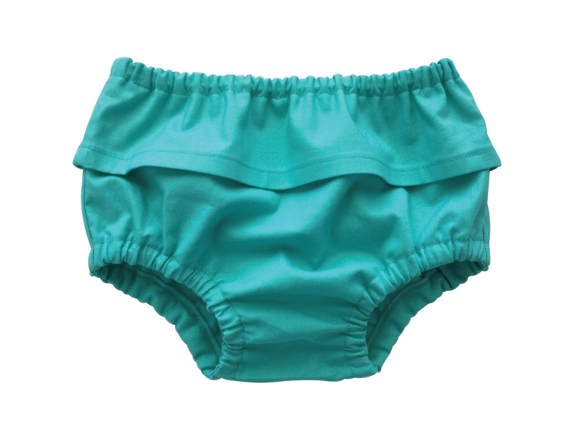 Teal Ruffle Diaper Cover Blue Bloomers for Baby and Toddler Etsy