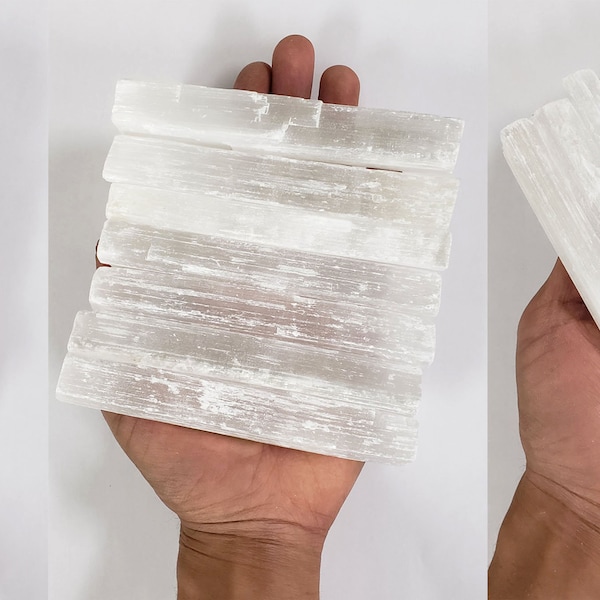 A-Grade Selenite Sticks Bulk - 1 LB to 2 LBS - 3" 5" & 8" Selenite Crystal Sticks - Selenite Wands for Crystal Grids