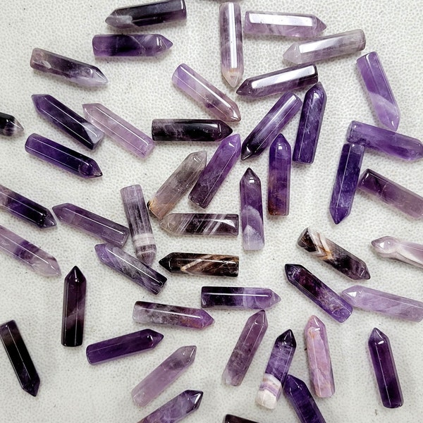 Amethyst Mini Tower Point Polished Gemstone for Jewelry and Pocket Stone