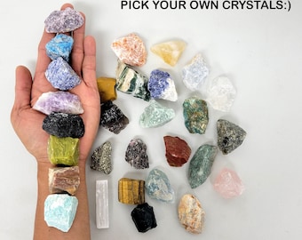 Custom Raw Crystals - Pick Your Own Crystal Collection - Rough Stones Assorted - Healing Crystals Starter Set