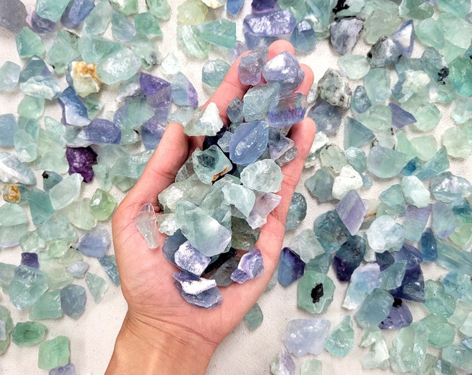 Rough Fluorite Crystal Small Chunks - Raw Crystals for Candles, Jewelry and Healing
