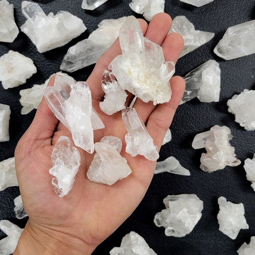 Clear Quartz Clusters Raw Quartz Crystals Bulk Natural Etsy