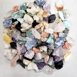 Raw Crystal Chips - Assorted Crystals Bulk - Rough Natural Rocks Mixed Lot Collection