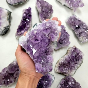 Large Amethyst Clusters - Purple Amethyst Druze Geodes from Brazil