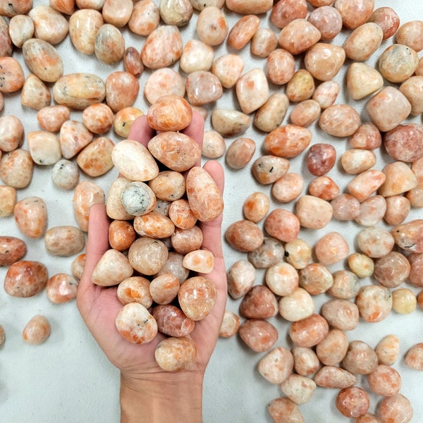 Tumbled Sunstone Crystal Stones from India