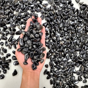 Small Tumbled Black Onyx Stones - 1/4 inch to 1 inch - Tiny Crystals for Candles, Crafting and Jewelry Making