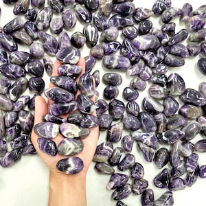 Dark Amethyst Crystal Tumbled Stones from South Africa size Medium