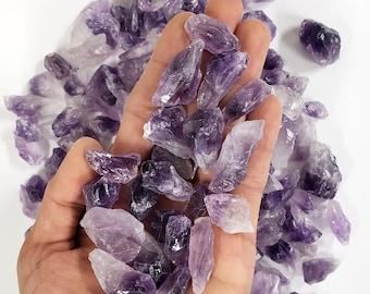 Amethyst Crystal - Amethyst Crystal Points & Chunks - Bulk Small Pieces for Crafting, Jewelry Making, Crystal Healing